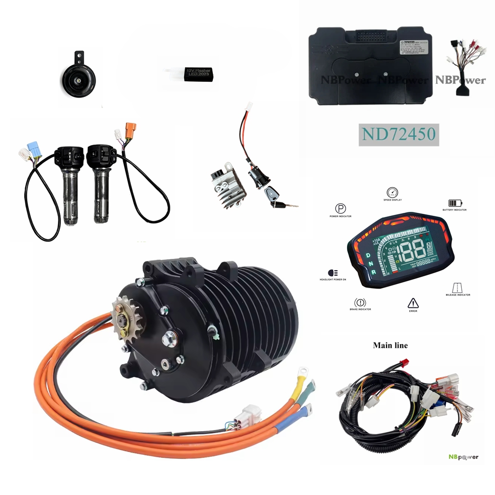 Mid Drive Motor Kit 72V 3000W - ชุดแปลงมอเตอร์ขับเคลื่อนกลาง QS 138 3000W V3 70H