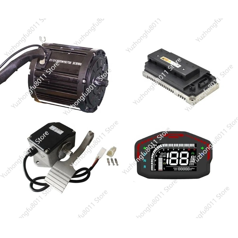 ชุดมอเตอร์ไฟฟ้าแบบไม่มีแปรงถ่า - Mid Drive Motor Kit 72V 3000W บทวิจารณ์และราคา