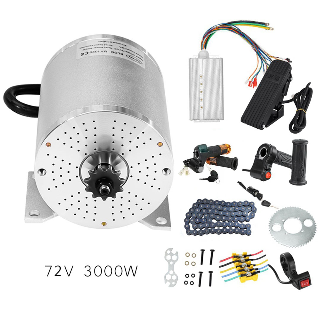 ชุดมอเตอร์แปลงรถมอเตอร์ไซค์เป็ - Electric Motorcycle Conversion Kit 72V บทวิจารณ์และราคา